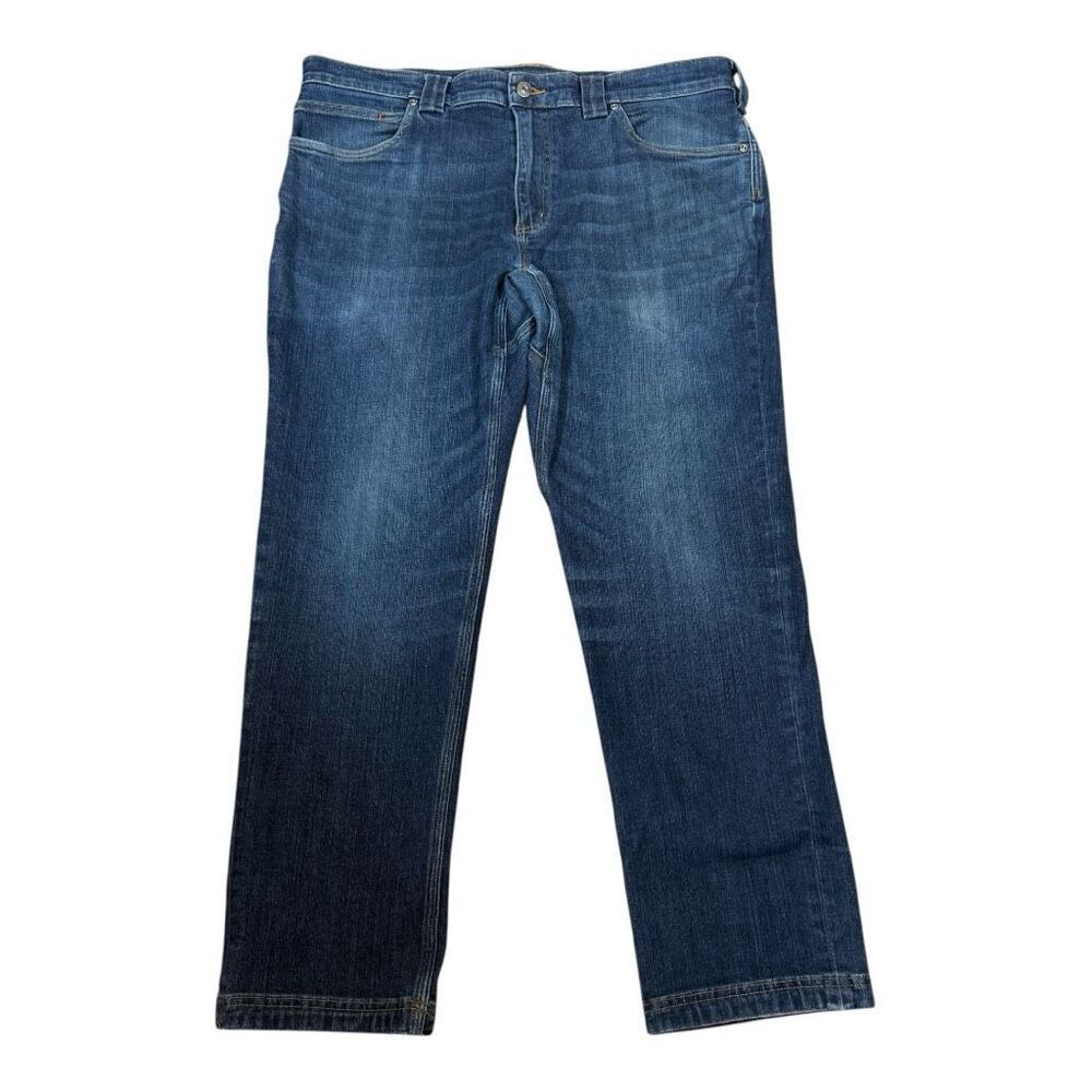 Duluth Men’s Ballroom Double Flex Slim Fit Blue Stretch Workwear‎ Jeans 38X30